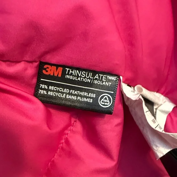 Marmot Girls Puffer Hooded Jacket With Pockets Teal/Hot Pink Size XL - Picture 10 of 13